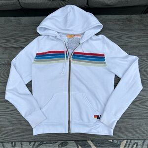 AVIATOR NATION 5 Stripe Hoodie Sweatshirt - M